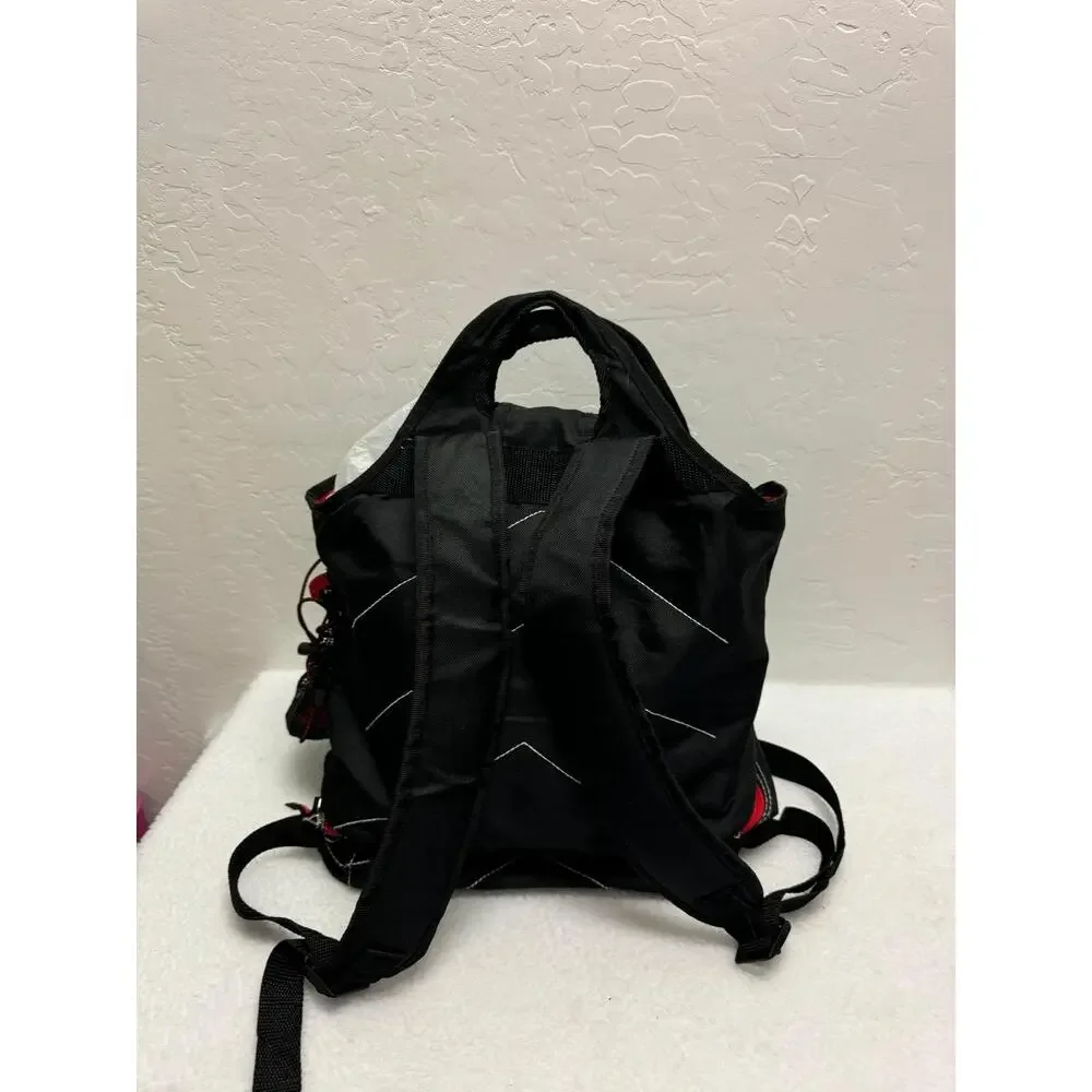 California Innovations Black White Floral Backpack Front‎ Zippered Pocket